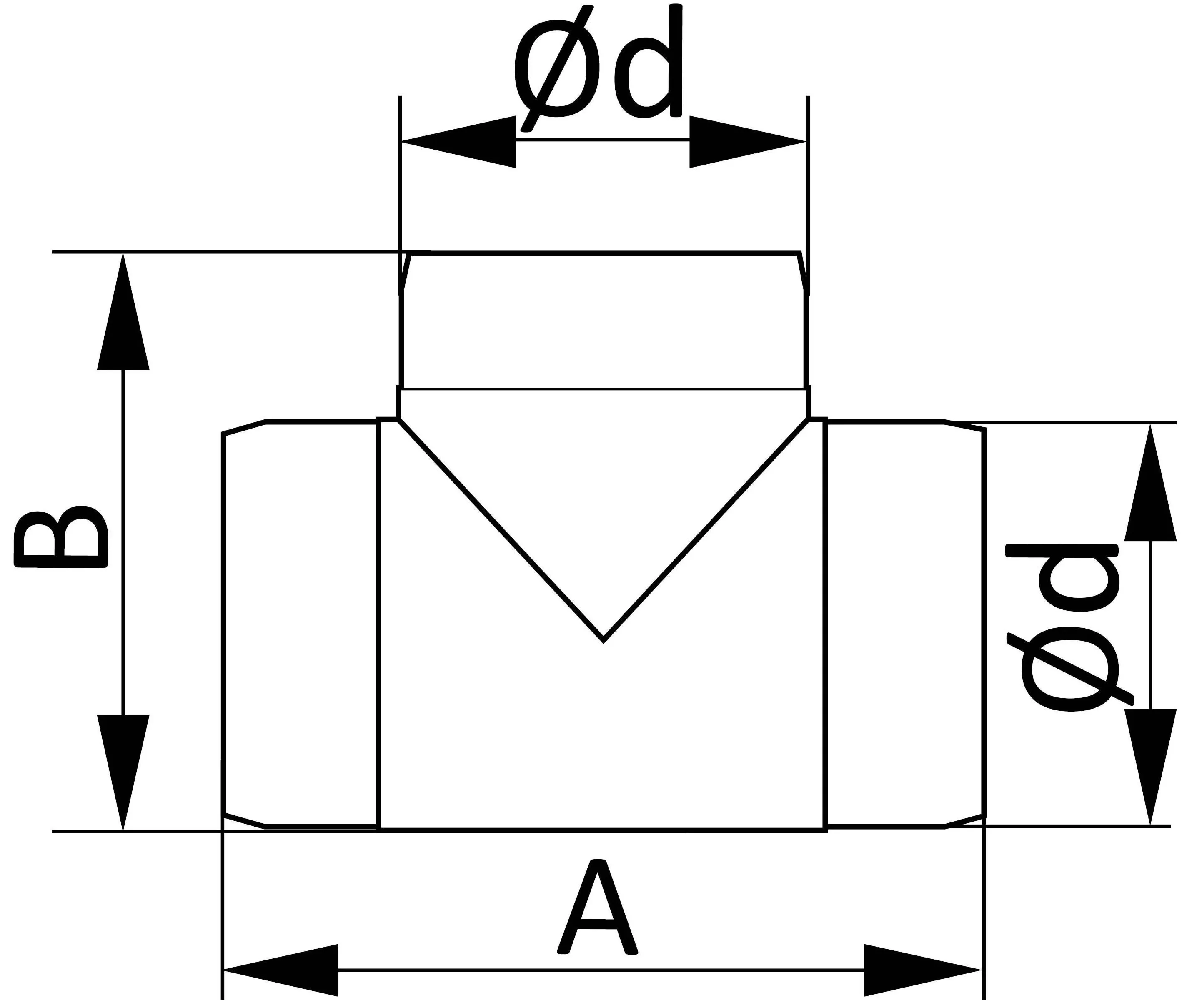 Тройник Т-образный ERA ТП Ду160 для соединения воздуховодов, пластиковый