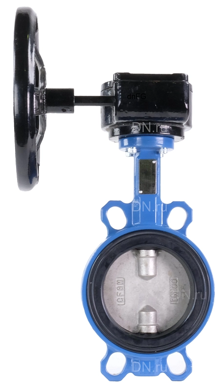 Затвор дисковый поворотный Tecofi VPI 4449-08 Ду80 Ру16 межфланцевый, корпус - ковкий чугун EN-GJS-500-7, диск - нержавеющая сталь CF8M, уплотнение - EPDM, с редуктором