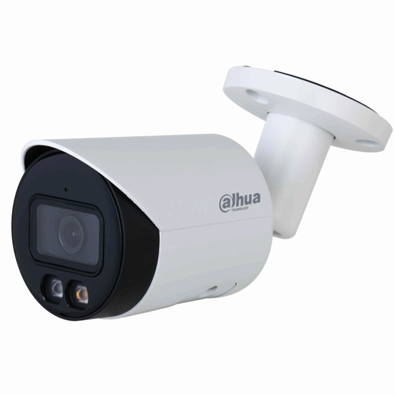 Видеокамера уличная Dahua DH-IPC-HFW2449SP-S-IL-0280B IP с фиксированным объективом, ИИ 4Мп, встроенный микрофон, ИК и LED подсветка, IP67, цвет белый 1738529А