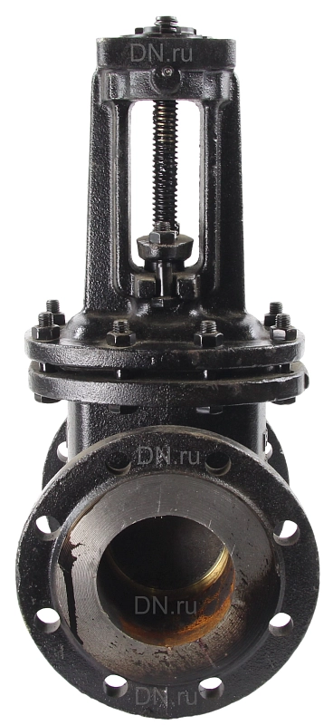 Задвижка параллельная 30ч906бр ЛМЗ Ду50 Ру16 фланцевая, клин - двухдисковый, шпиндель - выдвижной, корпус - чугун, уплотнение - металл, с голым штоком