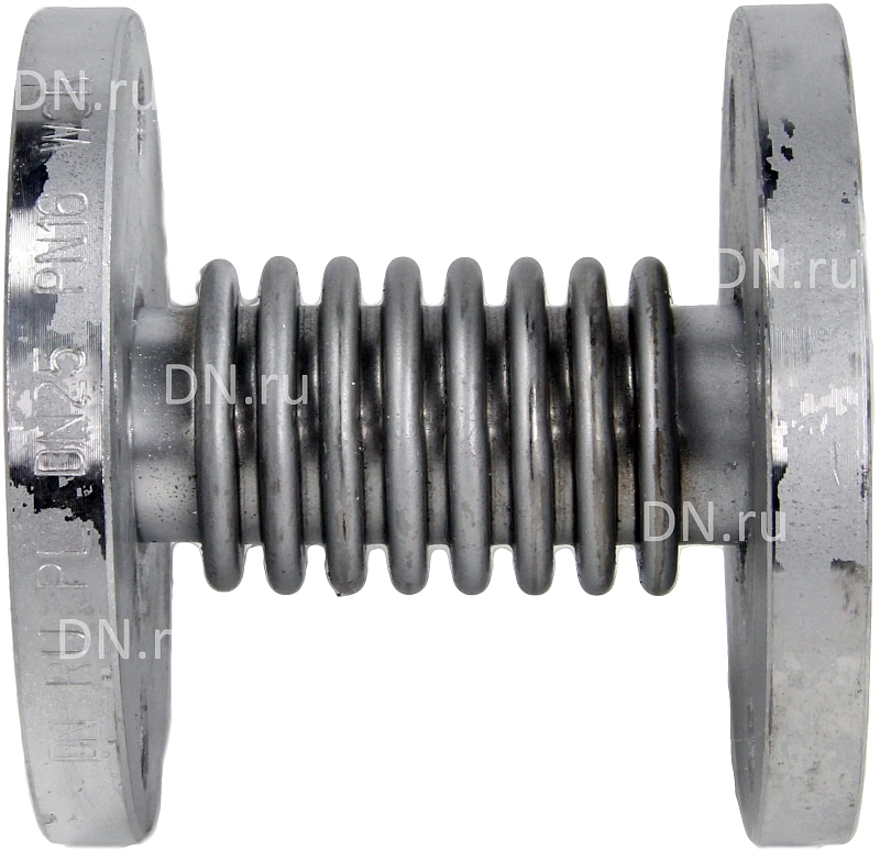 Компенсатор сильфонный осевой CB-3234-F Ду32 Ру16 фланцевый, сильфон - нержавеющая сталь SS316, осевой ход 30 мм