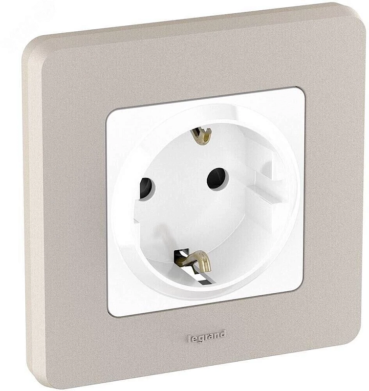 Рамка IEK INSPIRIA 1 пост 84х84х10 мм, материал корпуса - пластик, монтаж - универсальный, цвет - шампань 673938 (замена Legrand 673938)